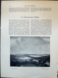 Original Old Antique Print Landscape Rotterdam Gallery Koninck 1903 Art Journal