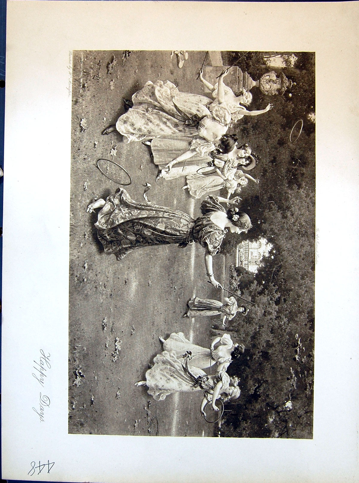 Antique Print Happy Days Ladies Playing Game Sport Menzler 1903 Art Journal
