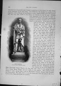 Antique Print Statue Lord Palmerston Westminster Abbey London Cassell C1882