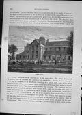 Antique Old Print Romsey Abbey Church Graveyard Architecture Cassell C1882 19th