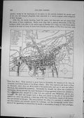 Old Street Plan Map Bury England Great Eastern Railway Cassell C1882 Victorian