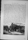 Original Old Antique Print Dove-Cot Abbey Grounds Bury Cassell C1882 Victorian