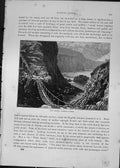 Original Old Antique Print Bridge Carrick-A-Rede Birds Cliffs Sea Cassell C1882