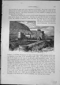 Original Old Antique Print Cassell C1882 Carron Tower Castle Architecture 19th