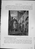 Antique Old Print Nave Dunkeld Cathedral Architecture Scotland Cassell C1882