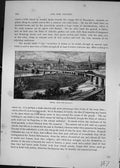 Original Old Antique Print Perth Scotland Railway Cassell C1882 19th