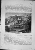 Original Old Antique Print Coalbrook Dale Houses Architecture Cassell C1882