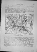 Antique Old Print Map Rochester Chatham River Medway England Cassell C1882 19th