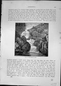 Original Old Antique Print Water Fall Devil'S Glen River Trees Cassell C1882