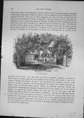 Original Old Antique Print Newark Gate House Cassell C1882 19th