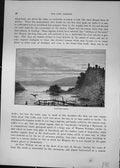 Original Old Antique Print Kilchurn Castle Scotland Cassell C1882 Victorian