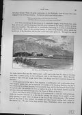 Original Old Antique Print Ben Nevis Inverlochy Castle Scotland Cassell C1882
