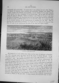 Original Old Antique Print Inverness Scotland Tomnahurich Cassell C1882 19th