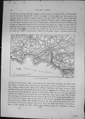 Antique Old Print Map South Devon Dawlish Torquay Newton Abbey Cassell C1882