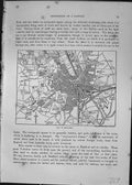 Original Old Antique Print Map Bradford England Undercliff Horton Cassell C1882