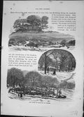 Original Old Antique Print Parks Bradford Winter Peel Manningham Cassell C1882