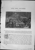 Original Old Antique Print Cassell C1882 People'S Market Arms Bradford England