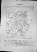 Antique Old Print Map County Wicklow Bray Head Wexford Ireland Cassell C1882