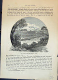 Original Old Antique Print Roodeye Railway Bridge Chester England Cassell C1882