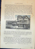 Original Old Antique Print Bridge Street Chester England Houses Cassell C1882