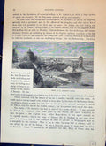 Original Old Antique Print Ruins St. Andrews Castle Scotland Cassell C1882 19th