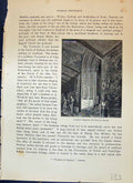 Old Antique Print Norman Doorway Durham Castle Architecture Cassell C1882 19th