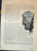 Original Old Antique Print Wyche Malvern Hills Man Walking Cassell C1882 19th