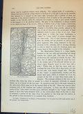 Original Old Antique Print Map Malvern Hills Railway Line Cassell C1882 19th