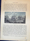 Original Old Antique Print Malvern College Architecture Cassell C1882 Victorian