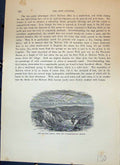 Original Old Antique Print Malvern Range Worcestershire Beacon Cassell C1882