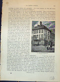 Antique Old Print Dr. Samuel Johnson Birthplace Clarke House Cassell C1882 19th