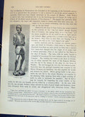 Original Old Antique Print Staute Peeping Tom Cassell C1882 19th