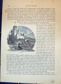 Old Antique Print Dunvegan Castle Island Skye Architecture Cassell C1882 19th