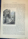 Original Old Antique Print Ruins Rougemont Castle Exeter England Cassell C1882