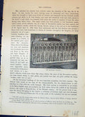 Antique Old Print Minstrels Gallery Exeter Cathedral England Cassell C1882 19th