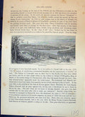 Old Antique Print View Londonderry Ireland Railway Bridge Cassell C1882 19th