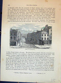 Antique Old Print Street Scene Londonderry Ireland Architecture Cassell C1882