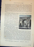 Antique Print Bishop'S Gate Londonderry Ireland Architecture Cassell C1882 19th