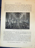 Antique Old Print Interior Londonderry Cathedral Architecture Cassell C1882