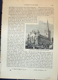 Old Exterior Londonderry Cathedral Architecture Ireland Cassell C1882 Victorian