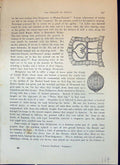Original Old Antique Print Relics Sedgemoor Archaeology Cassell C1882 Victorian