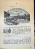 Old Antique Print View Gloucester Arms River Boat Cathedral Cassell C1882 19th