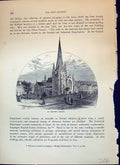 Old Antique Print St. Martin'S Church Exterior Architecture Cassell C1882 19th