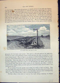 Original Old Antique Print Scene Road Oare Porlock Moor Cassell C1882 Victorian