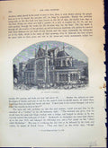 Original Old Antique Print St. Finbar'S Cathedral Architecture Cassell C1882