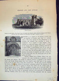 Old Elstow Church North Door Bedford Ruins Grace Abbey Cassell C1882Victorian