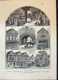 Old Chester Stanley'S House Bishop Lloyd John'S Chapel Cassell C1882 Victorian