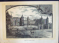 Antique Old Print Exterior Front Hatfield House Architecture Cassell C1882 19th