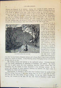 Original Old Antique Print View Nottingham Castle Leen England Cassell C1882