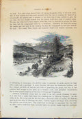 Original Old Antique Print Lochnagar Scotland Mountains Cassell C1882 Victorian